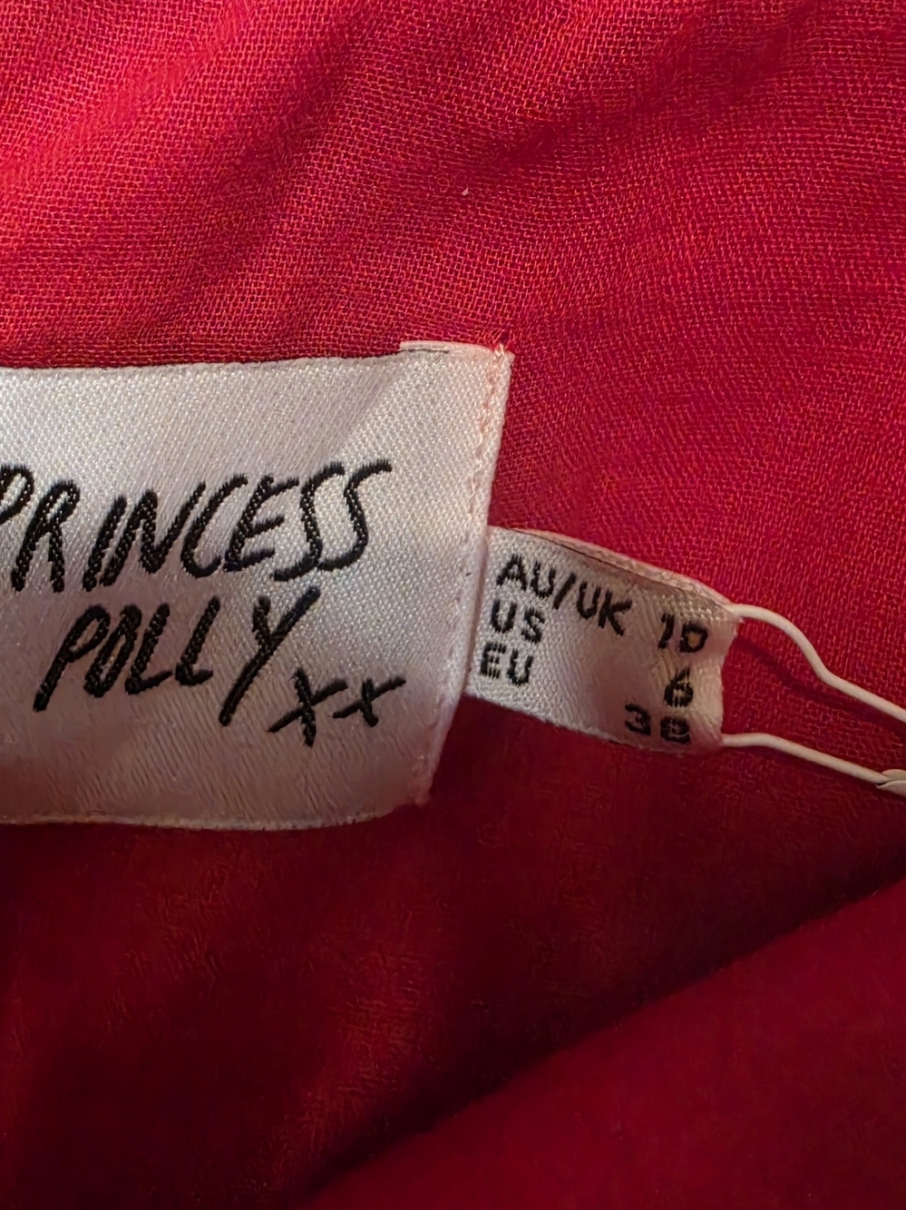 Princess Polly Fig Ruffle Mini Dress Red - Picture 3 of 8